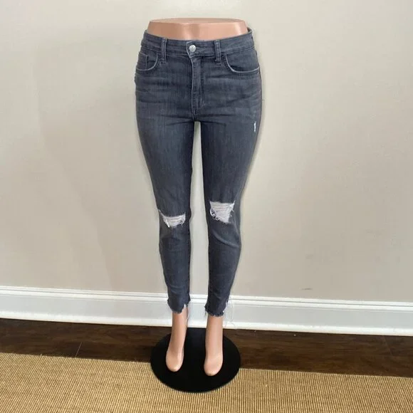 Joe's Distressed High-Rise Ankle Skinny Jeans, Size 29 - Picture 2 of 14